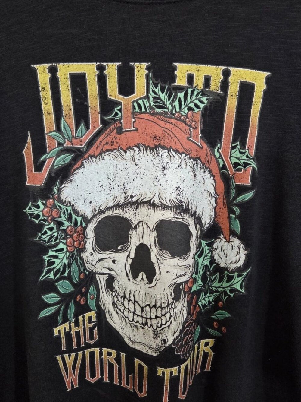 NWT - Torrid Size 4 Joy To The World Tour Skull Christmas long sleeve tee